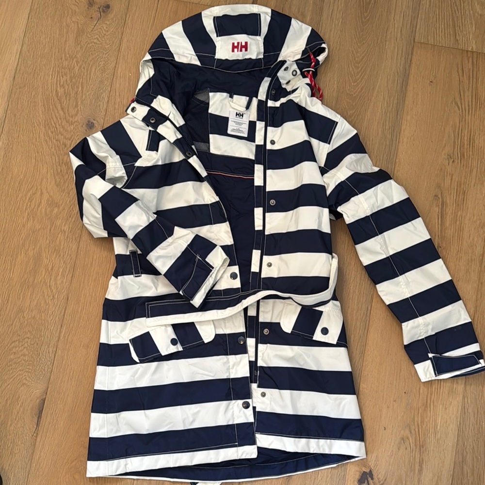 Helly Hansen Navy and White Striped Utility Jacket